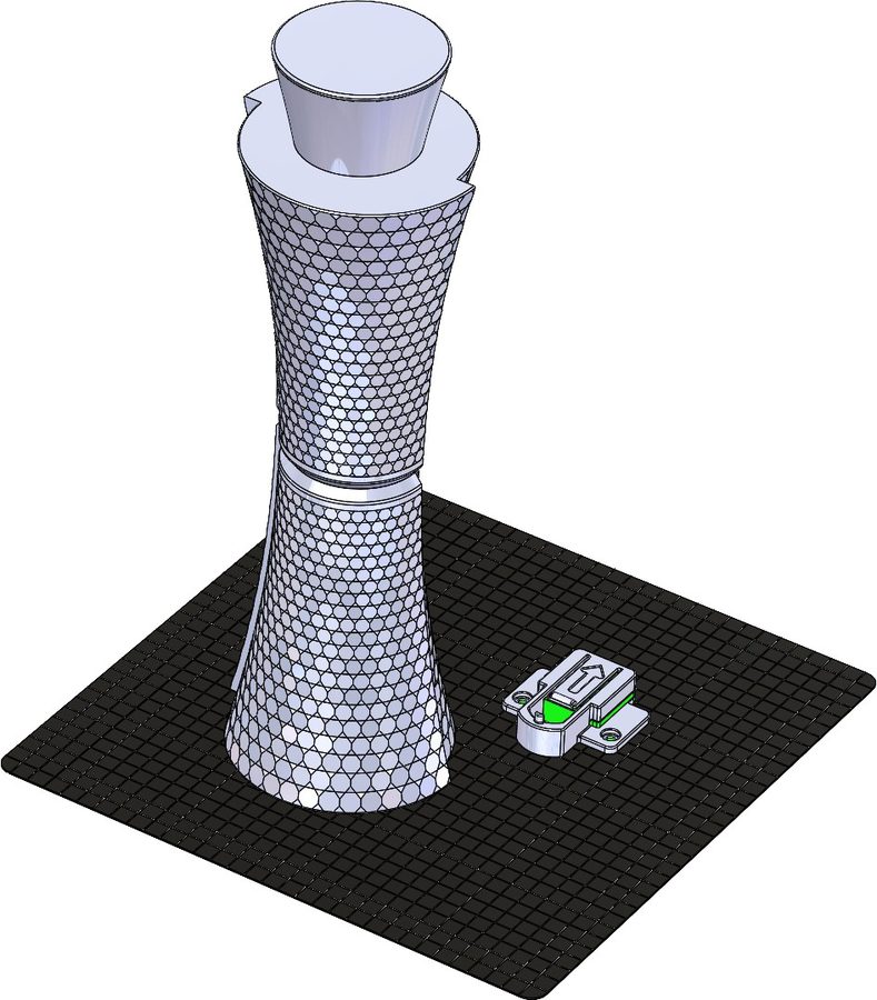Build plate layout for the one piece V-Turm print