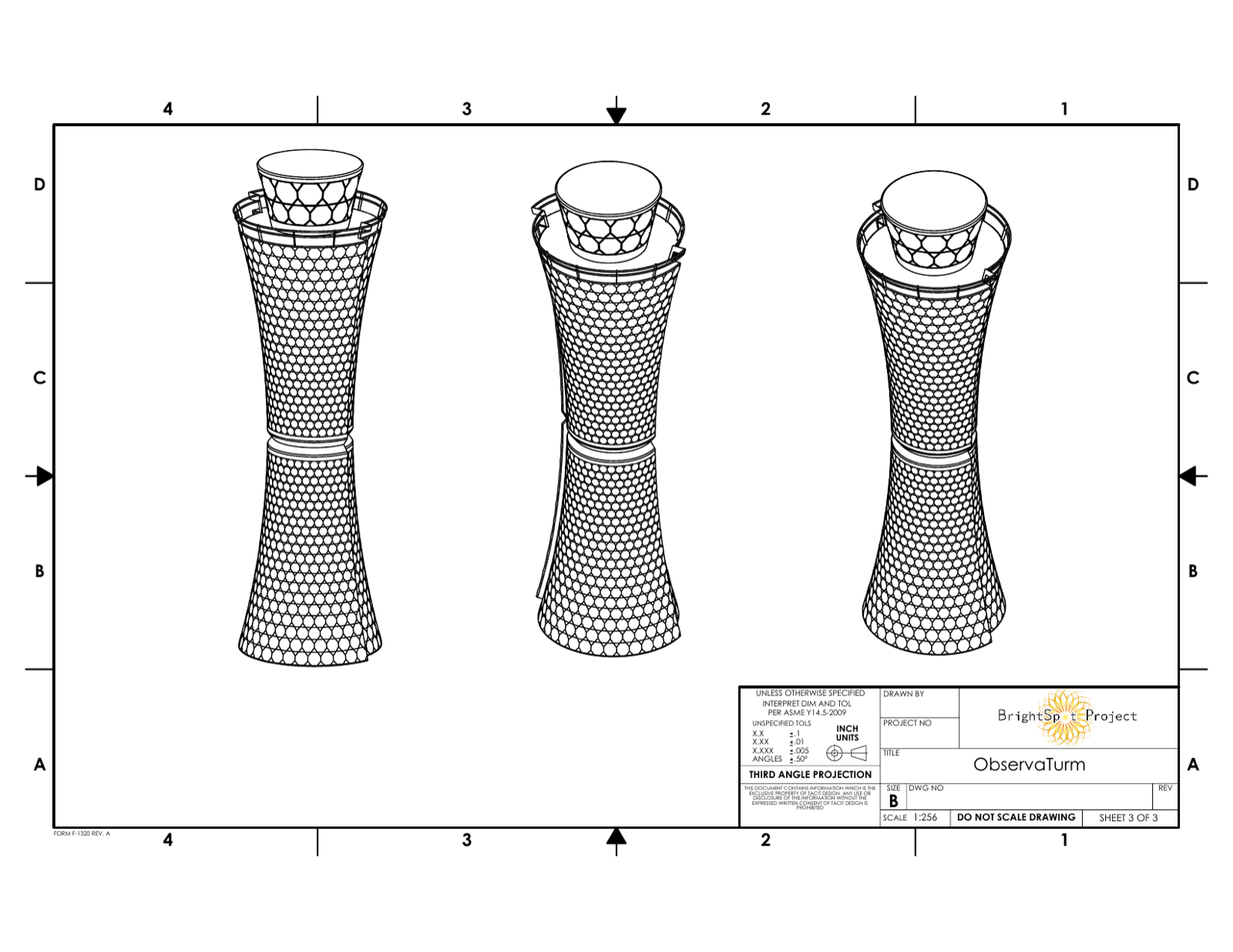 ObservaTurm technical drawing