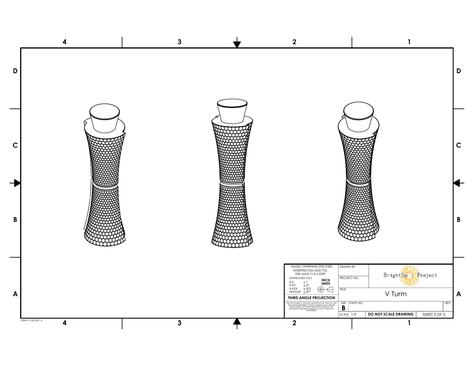 V-Turm technical drawing